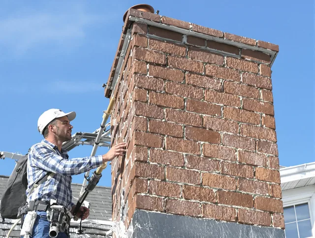 Brickwork for a chimney rebuild by Valley Falls Chimney Sweep in Valley Falls, RI