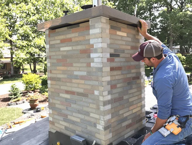 Valley Falls Chimney Sweep completing a modern chimney remodel in Valley Falls, RI