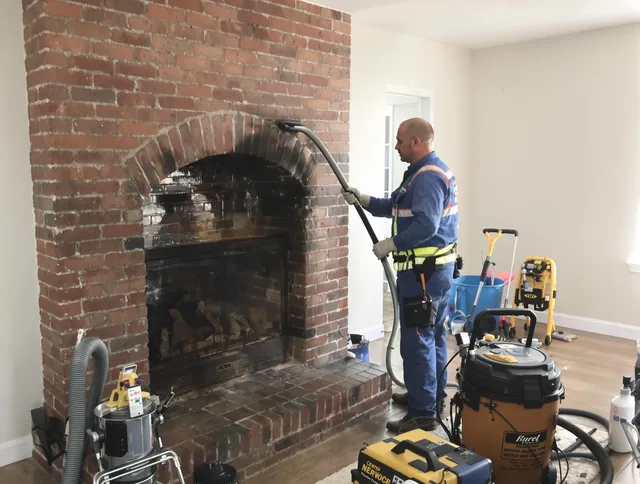 Valley Falls Chimney Sweep expert performing detailed chimney sweep in Valley Falls, RI