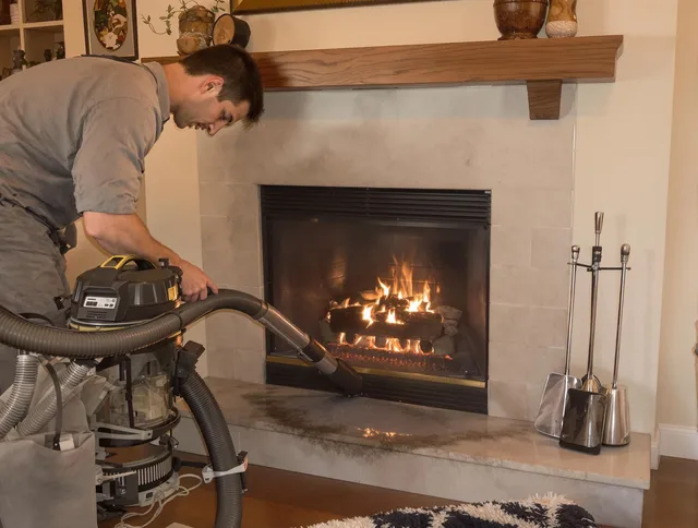 Routine fireplace upkeep by Valley Falls Chimney Sweep in Valley Falls, RI